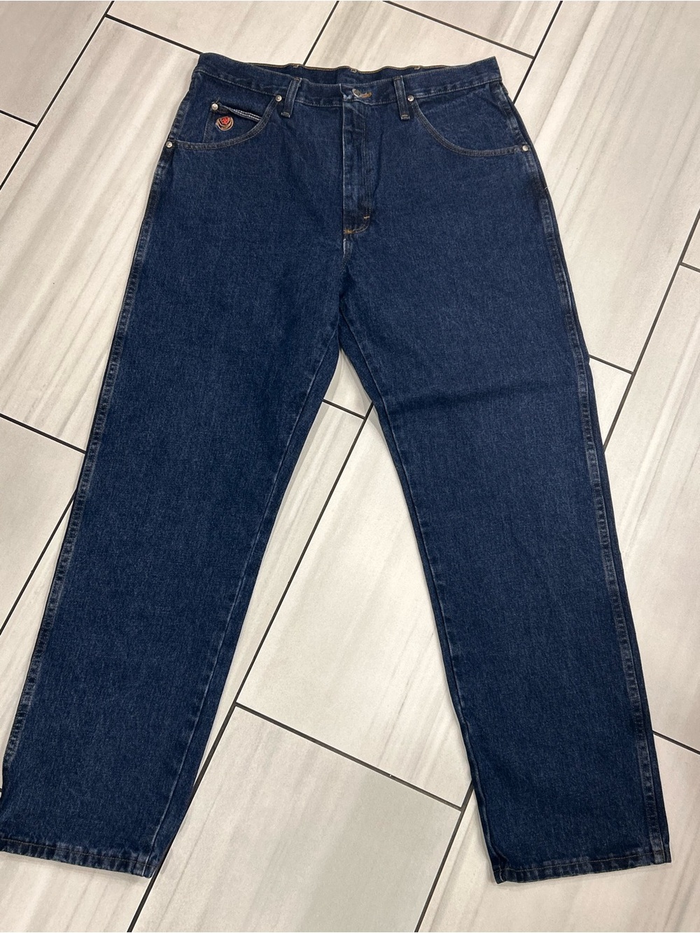 Wrangler Twenty X Mens Relaxed Straight Leg Jeans Dark Wash 36x32 Denim